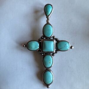 925 Turquoise Cross Pendant